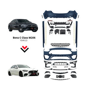 Ensemble complet d'accessoires automobiles Grille avant arrière pare-chocs W206 <span class=keywords><strong>C63</strong></span> Kit de carrosserie pour <span class=keywords><strong>Mercedes</strong></span> Benz Classe C W206 Mise à niveau vers <span class=keywords><strong>C63</strong></span> <span class=keywords><strong>AMG</strong></span> 2022 <span class=keywords><strong>2023</strong></span> - Product Image 1