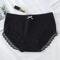 Culottes Adorables Mi-Taille Relevage Abdominal et des Hanches pour Femmes, Sous-Vêtements Confortables en Coton et Spandex Grande Taille
