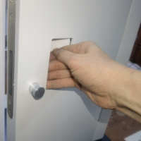 Poignée de porte dissimulée moderne, aspiration magnétique silencieuse, acier inoxydable, ressort coulissant intégré, poussoir-tiroir avec serrure, cuisine cachée