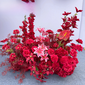 Forma di fiori per fiori artificiali in stile bordeaux, forma di fiori in stile rosso borgogna - Product Image 2