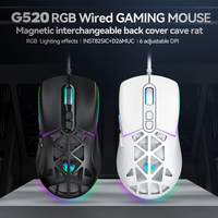 Ratón Óptico para Juegos con Cable RGB, Diseño de Panal de Abeja, 12800dpi, Ergonómico, con Programación Macro RGB, para Computadora