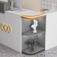 Bureau de réception extensible en bois moderne - Bureau d'accueil de luxe pour magasin de détail et usage commercial hôtelier