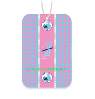 Désodorisant de voiture Gamma Phi Delta en gros, désodorisant carré personnalisé pour sororité, avec logo sur mesure