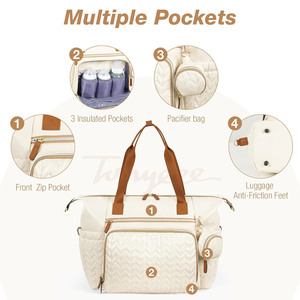 Borsa impermeabile per pannolini di grandi dimensioni borsa da <span class=keywords><strong>ospedale</strong></span> per parto, - Product Image 5