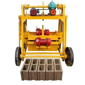 Low cost QT40-3B movable small concrete cement block making machine brick making machinery in Egypt