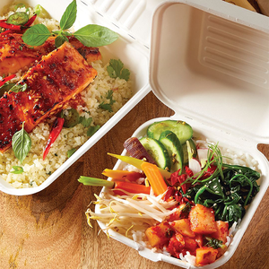 Embalagem de Alimentos em Caixa de Açúcar de Cana Suqure, Caixa Descartável para Hambúrguer em Restaurantes para Catering e Delivery - Product Image 6