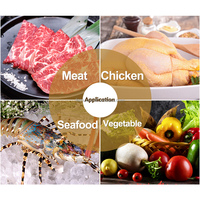Lemari Pendingin Daging Profesional MUXUE, Kabinet Display Daging Supermarket, Pendingin Udara, Bahan Stainless Steel