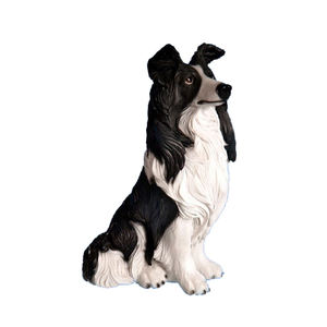 Statue de chien en résine de jardin, chiot Border Collie en polyrésine - Product Image 6