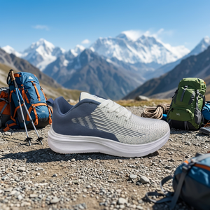 Zapatillas de deporte de malla transpirable para hombre, zapatos deportivos ligeros con cordones, suela suave antideslizante, calzado informal para correr, malla transpirable para hombre - Product Image 6