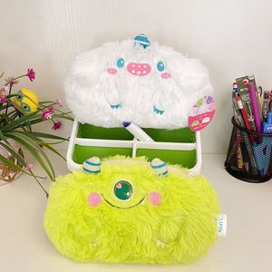 Cartoon Plush Storage Bag Funny Portable Hand <b>Makeup</b> Bag Cute Female Student Stationery <b>Box</b> for Sundries - Product Image 4