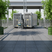 Monte-charge pour passagers et marchandises / Monte-charge à crémaillère avec moteur et boîte de vitesses, haute efficacité, capacité 2000 kg