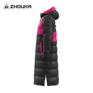 定制标志防风防水羽绒足球夹克外套拉链连帽冬季长袖户外足球夹克蓬松外套 - Product Image 2