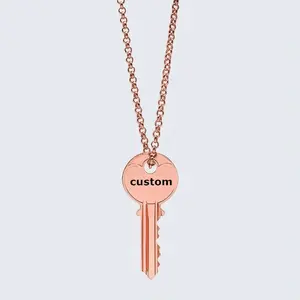 2023 Custom Personalized Unisex Jewelry Gifts Vintage Key Necklace for woman and man