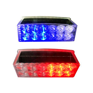 Feux de signalisation de sécurité routière solaires avec garniture en ABS/PC blanc, LED clignotante, indice de protection IP66, pour les travaux routiers - Product Image 2