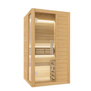 Salle de sauna intérieur Sauna sec intérieur 1 personne accepte Personnalisation Source Salle de sauna sec traditionnel d'usine intérieur à vendre