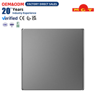 Plaque de couverture électrique murale OEM vierge, gris mat électroplaqué, pour interrupteur
