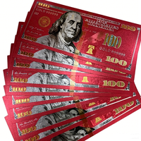 Billet factice de 100 dollars USD, noir et or, en feuille d'or 24K, imperméable, pour collection de billets, souvenirs et cadeaux d'affaires