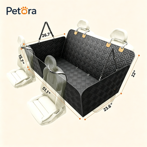 Petora Custom Oxford Hard Bottom Mesh Window Mat Anti-Scratch Waterproof <strong>Dog</strong> <strong>Car</strong> <strong>Seat</strong> <strong>Cover</strong> <strong>for</strong> Back <strong>Seat</strong> Protector - Product Image 5