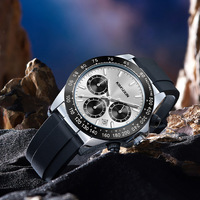 Montre de sport chronographe multifonction haut de gamme Goldstone pour homme, en alliage et silicone, étanche, à quartz – Best-seller transfrontalier