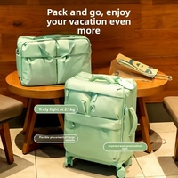 Valise à roulettes ultra-légère améliorée, unisexe, avec serrure, bagage de voyage 20 pouces, cabine, en toile imperméable