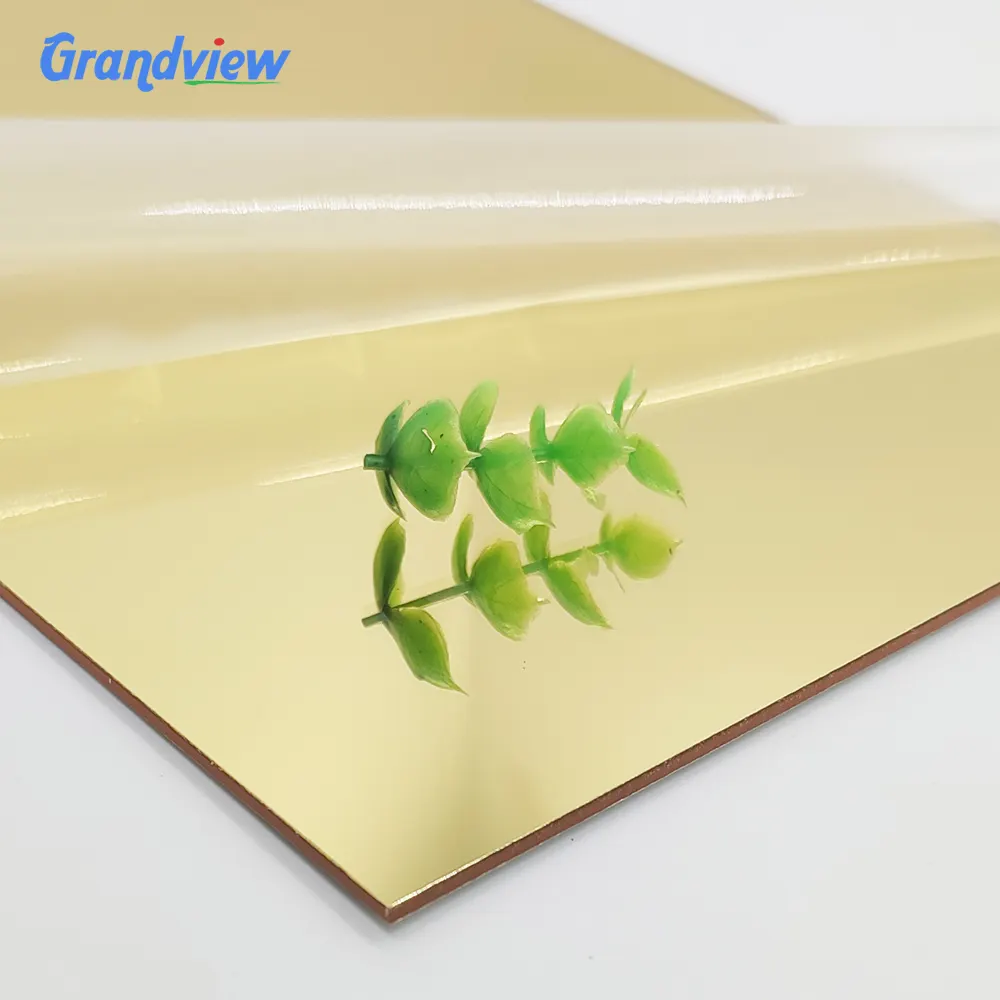 Mirror Acrylic Sheet Gold 1.3mm Flexible 1 Inch Thick Kenya Plexiglass