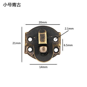 Boîte cadeau décorative en bois de style américain avec boucle en lingot, accessoire d'emballage pour boucles, serrures et autres articles - Product Image 5