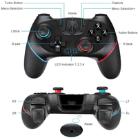 Vente chaude NS Pro Gaming Joystick Joypads 6 Axes Gyroscope Double Moteur Vibration Sans Fil BT 5.0 Contrôleur De Jeu pour Switch OLED