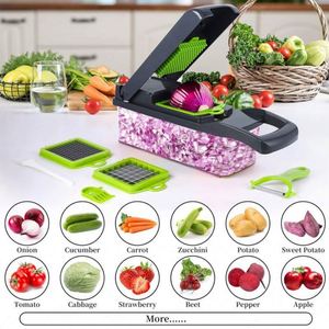 Hot-selling Multifunctional <b>Vegetable</b> <b>Cutter</b> 16-in-1 Onion Fruits Slicer Potato Peeler Manual Kitchen <b>Vegetable</b> Chopper - Product Image 5