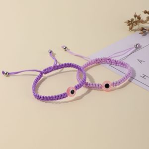 Bracelet personnalisable en corde rouge porte-bonheur avec perles œil <span class=keywords><strong>turc</strong></span> bleu, tissé à la main, pour femme, homme, couple, bijou de poignet pour mariage - Product Image 3