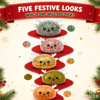 Weihnachtliches Squishy-Hasen-Elch-Weihnachtsbrötchen-Quetschspielzeug, weiches Stressabbau-Fidget-Spielzeug, Weihnachtsdeko-Geschenk, Kinder-Feiertagsparty-Geschenk