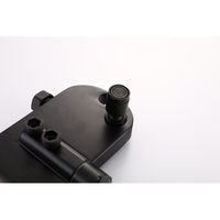 Ensemble de douche et bain sanitaire en acier inoxydable noir avec pommeau de douche effet pluie et kit de rail de douche surélevé