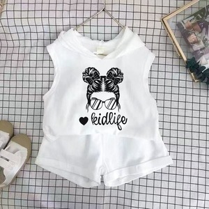 <span class=keywords><strong>Mode</strong></span> coton enfants dessin animé imprimé gilet Shorts deux pièces ensemble bébé été 12 ans enfants vêtements - Product Image 3