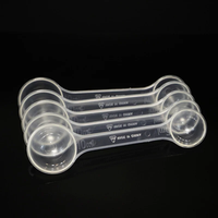 Usine En Gros 5ml 10ml En Plastique Transparent Double Tête Cuillère À Mesurer Sel Sirop Oral Sucre Lait En Poudre Cuillère