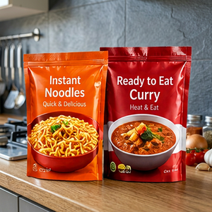 Resealable Zipper Top Stand Up <b>Pouch</b> Food Grade Plastic Food Packaging Bag with Printed Design - Product Image 2