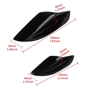 Ailerons de pare-chocs avant et arrière, diffuseur 4 pièces en fibre de carbone, caoutchouc noir brillant, pièces universelles de modification et de décoration anti-collision pour voiture - Product Image 2