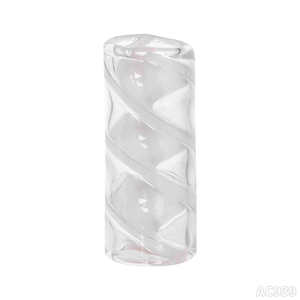 Puntas de tubo de vidrio azul espiral de 12mm Mini puntas de boca de vidrio Tornillo interior Flujos de aire Venta al por mayor Regalo artesanal de vidrio - Product Image 5