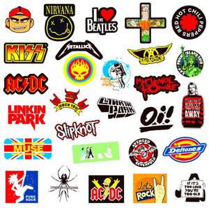 ZY0153C 100/PCS Autocollant de groupe de <span class=keywords><strong>musique</strong></span> rock Graffiti Imperméable Amovible Autocollant pour ordinateur portable Scooter - Product Image 3