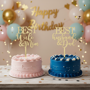 Adorno <span class=keywords><strong>para</strong></span> <span class=keywords><strong>Pastel</strong></span> 'Mejor Esposa y Mamá, Mejor <span class=keywords><strong>Esposo</strong></span> y Papá', Decoraciones <span class=keywords><strong>para</strong></span> <span class=keywords><strong>Pastel</strong></span> <span class=keywords><strong>de</strong></span> Feliz <span class=keywords><strong>Cumpleaños</strong></span> <span class=keywords><strong>para</strong></span> el Día <span class=keywords><strong>de</strong></span> la Madre y el Día del Padre - Product Image 1
