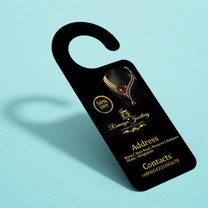 Folleto promocional personalizado para colgar en la puerta de la habitación, con gancho irregular, impreso para la empresa - Product Image 5