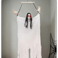 Décorations suspendues électriques fantômes pour Halloween, Escape Room, maisons hantées, fêtes - Thème Horreur - Plastique pour usage intérieur