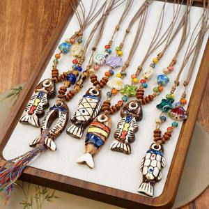 Ожерелье из керамики в этническом стиле - Product Image 2