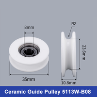 Roues de guidage tout céramique 35*10.8mm pour le tréfilage, personnalisables OEM, certifiées ISO9001, longue durée de vie