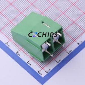 DB116A-10.16-2P-GN-P Screw Terminal Block P=10.16mm Connector ( Construction: 1x2P )( Pitch: 10.16mm )( Color: Green ) - Product Image 2