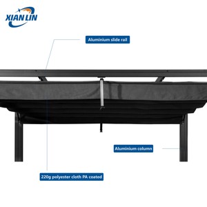 Waterdicht Aluminium Pergola Paviljoen Tuinhuisjes Tuinhuisje Uitbreiding Model Glijdende Grapevine Luifel Tuinhuisje Tuin - Product Image 2