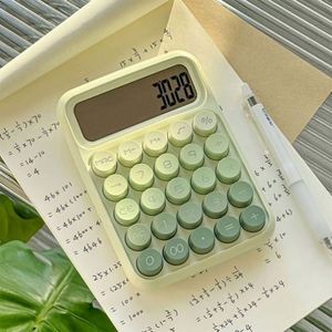 Calculatrice mécanique à boutons-poussoirs en plastique avec grand écran LCD 12 chiffres, couleur dégradée, alimentée par piles AAA, boutons faciles à presser, pour le bureau - Product Image 5