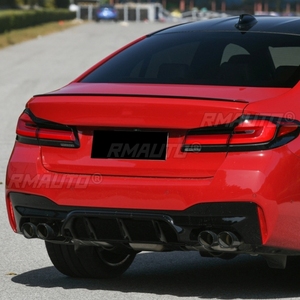 Aileron arrière style M5, aspect carbone/noir brillant, pour BMW Série 5 G30 2018-2022, accessoire de carrosserie - Product Image 4