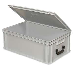 Euro-Koffer Aus PP Mit 2 Tragegriffen, LxBxH 600x400x230 Mm, Grau - Product Image 2