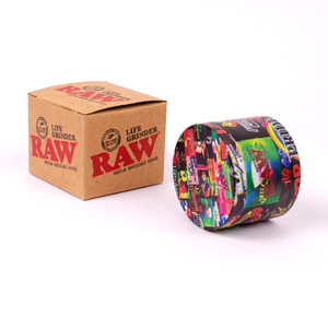 NEW Wholesale Zinc 4 Parts 63mm 75mm 100mm Herb Grinder Full Printing Tobacco Crusher <strong>Smoking</strong> Accessories For <strong>Smoke</strong> Shop - Product Image 5