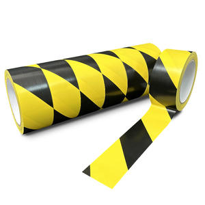 Customize <strong>PVC</strong> Warning Vinyl Floor Marking Lane Safety Line Waterproof Strong Adhesive Black Yellow Color Hazard Caution <strong>Tape</strong> - Product Image 3