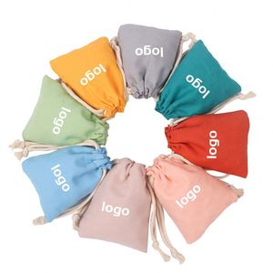 OEM ODM Professional Customized Multi-color Portable Casual Breathable Pure Cotton Gift Bag for Earring <b>Ring</b> Necklace Storage - Product Image 6